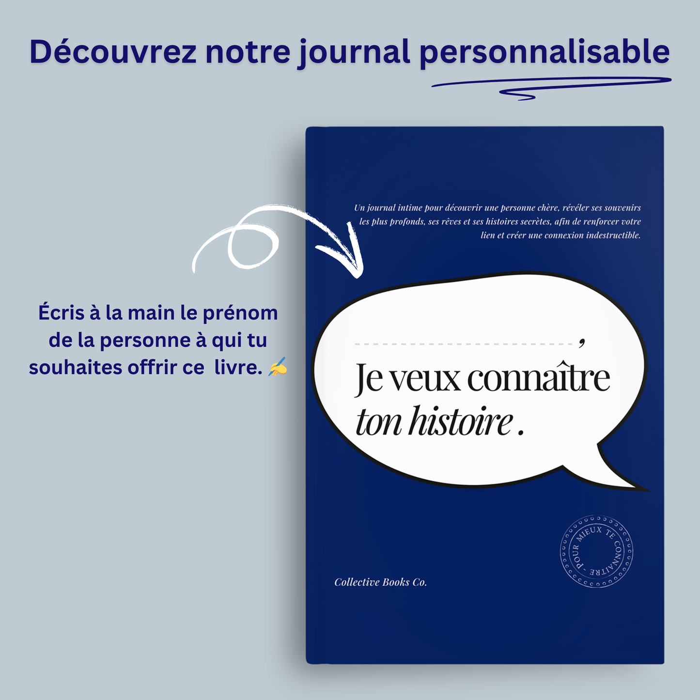 Journal Personnalisable : Je veux connaître ton histoire.