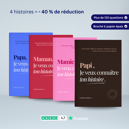 Coffret 4 journaux : Je veux connaître ton histoire