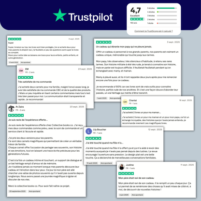 Coffret 4 journaux : Je veux connaître ton histoire